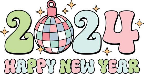 Download Free Clip Art Happy New Year 2024 for Facebook