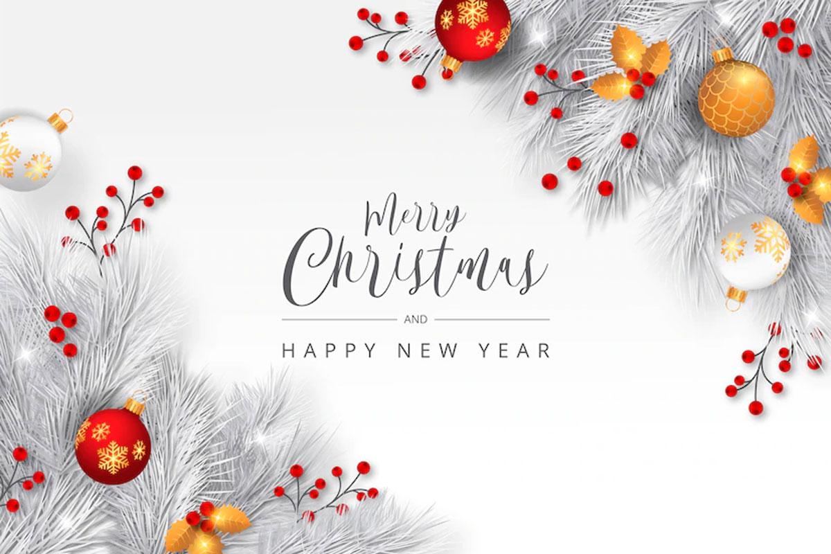 Free Merry Christmas and Happy New Year Images for Background