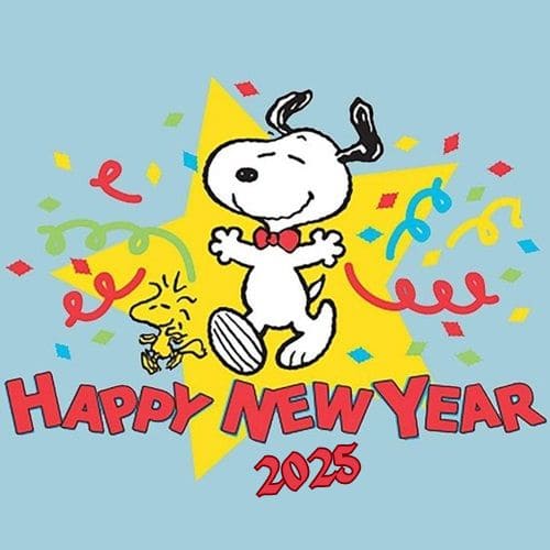 Funny Happy New Year 2025 Snoopy Wallpapers