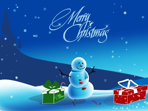 Happy Merry Christmas Greeting Card Free Download