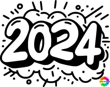 Happy New Year 2024 Coloring Pages for Kids (1)