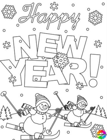 Happy New Year 2024 Coloring Pages for Kids (2)
