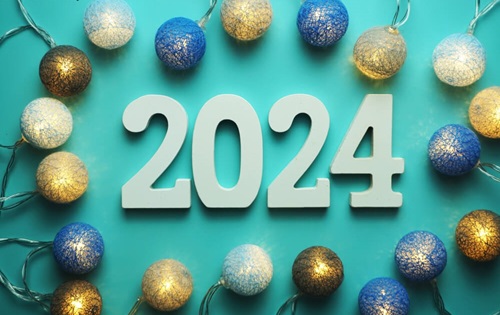 Happy New Year 2024 Desktop Wallpaper Free for Macbook