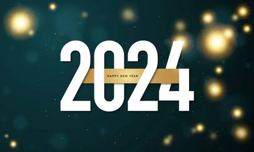 Happy New Year 2024 Desktop Wallpaper Free for Notebook