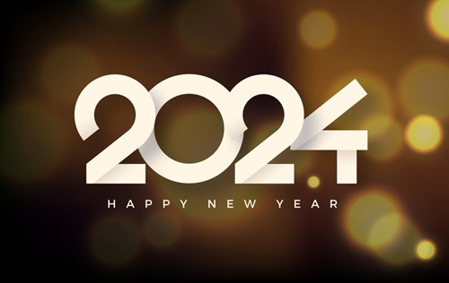Happy New Year 2024 Desktop Wallpaper Free to Use