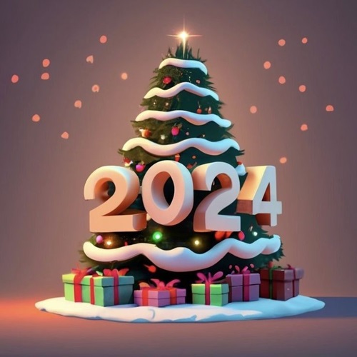 Happy New Year 2024 iPhone Wallpaper Free for Facebook