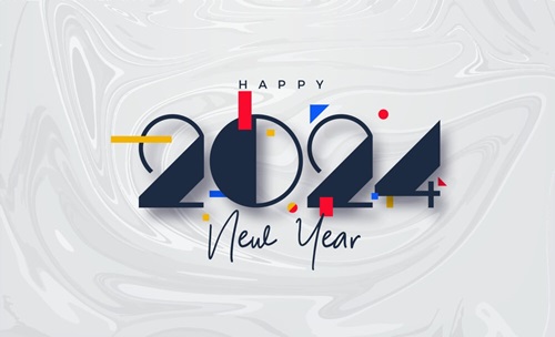 Happy New Year 2024 iPhone Wallpaper Free to Use