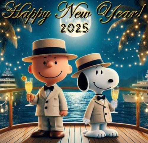 Happy New Year 2025 Snoopy Wallpapers