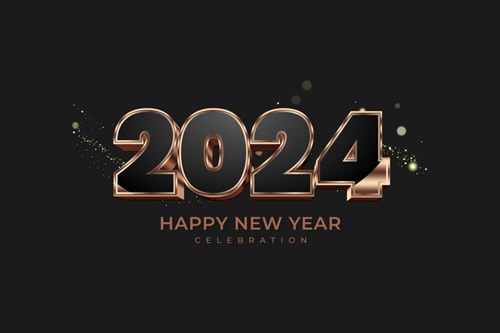 Latest Happy New Year 2024 Desktop Wallpaper
