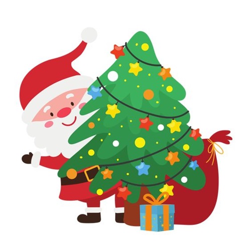 Santa Claus Free Card For Merry Christmas