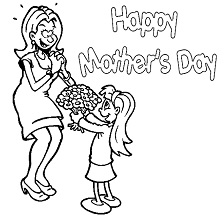Happy Mothers Day Coloring Page for Kids