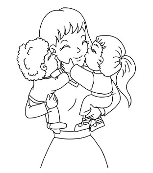Happy Mothers Day Coloring Page for Mom
