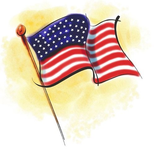 Memorial Day USA Flag Clip Art