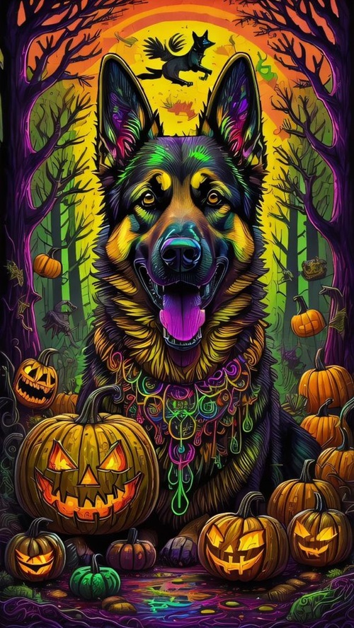 Funny Halloween Dog Witch Images Download