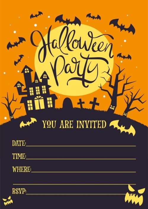 Halloween Party Card for Friends