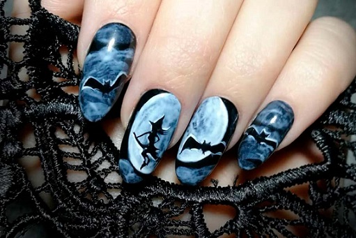 Happy Halloween Girls Nails Art