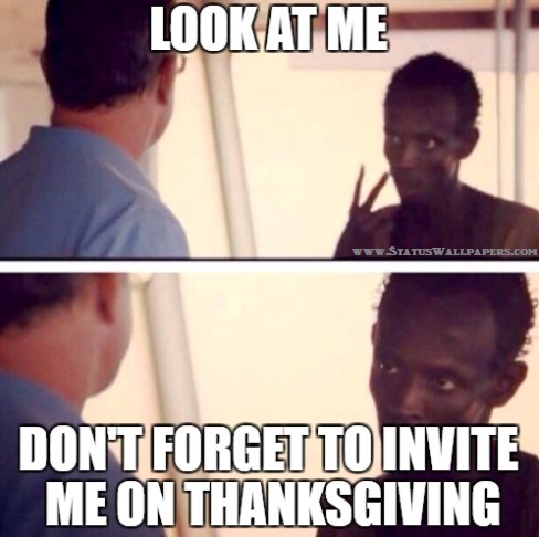 Happy Thanksgiving Meme for Friends