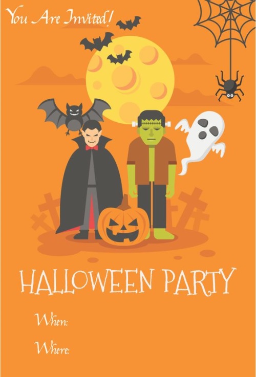Invitation Halloween Party Card Images for Parents