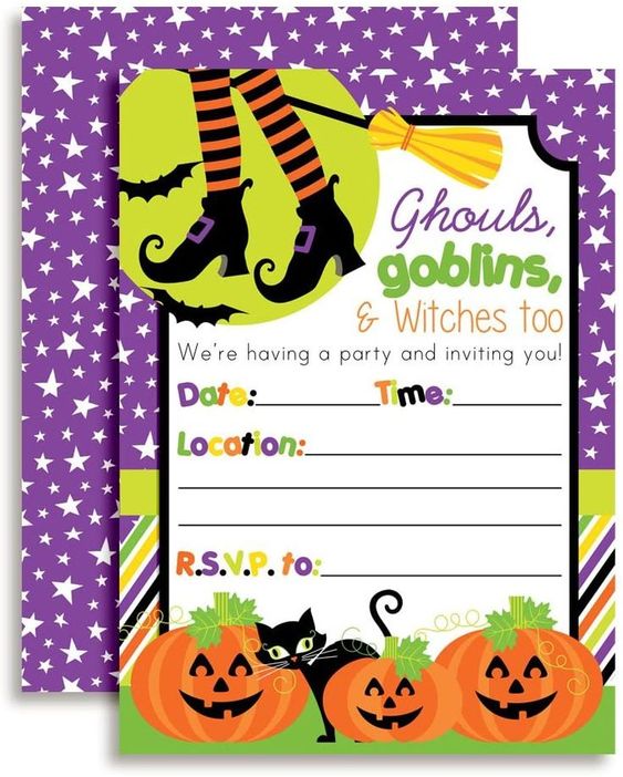 Scary Halloween 2024 Party Card for Girlfriend