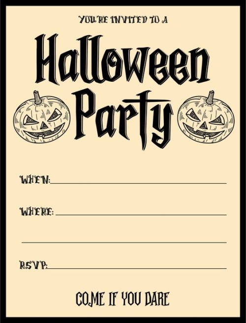 Scary Halloween Party Invitations Free Download