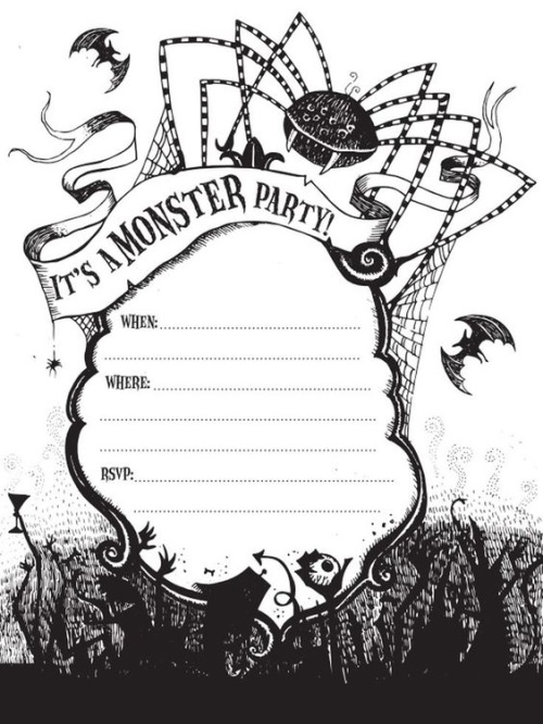 Vintage Happy Halloween Party Invitations