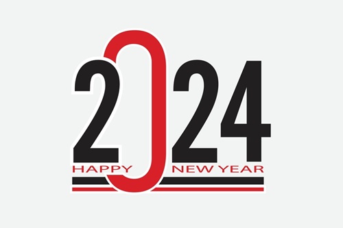 Happy New Year 2024 GIF with Message