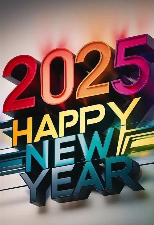 Happy New Year Eve 2025 Greetings Cards for Family