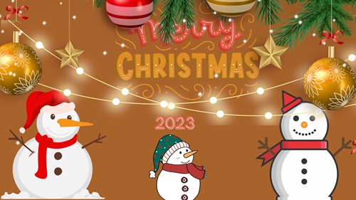 Unique Merry Christmas Card 2023