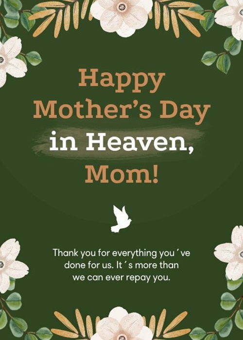 Mothers Day in Heaven Quotes From Son