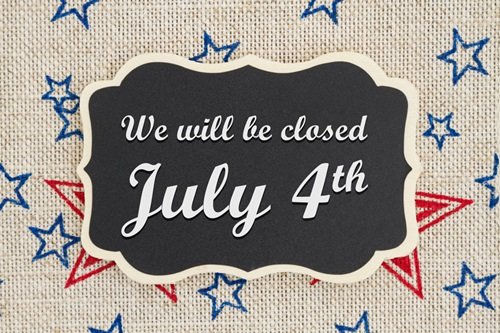 4th of July Closed Sign Images