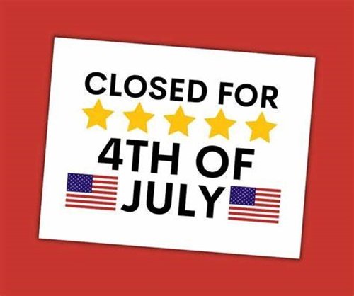 4th of July Closed Sign Photo