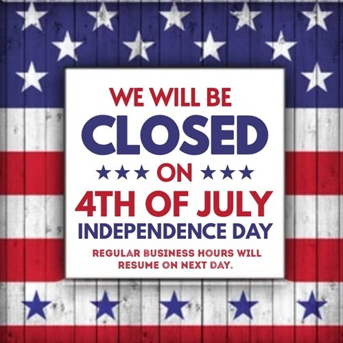 Happy 4th of July Closed Sign Picture