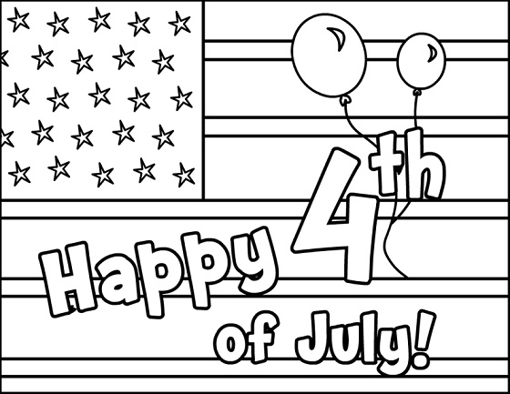 Happy 4th of July Coloring Pages Free