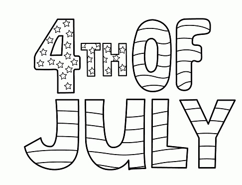 Happy 4th of July Coloring Pages for Kids