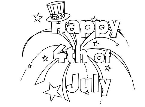 Happy 4th of July Coloring Pages