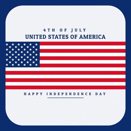 Happy 4th of July Flag Images