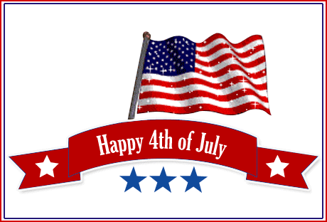 USA Fourth of July Animated Flag Images