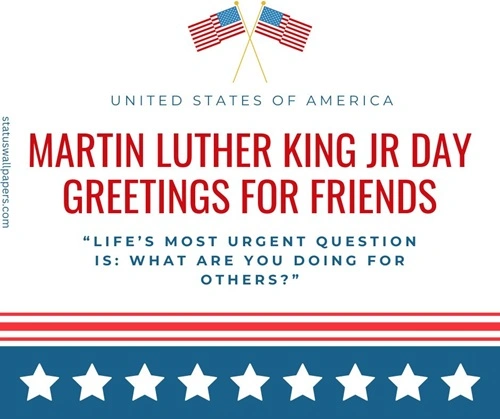 Martin Luther King Jr Day Greetings for Friends